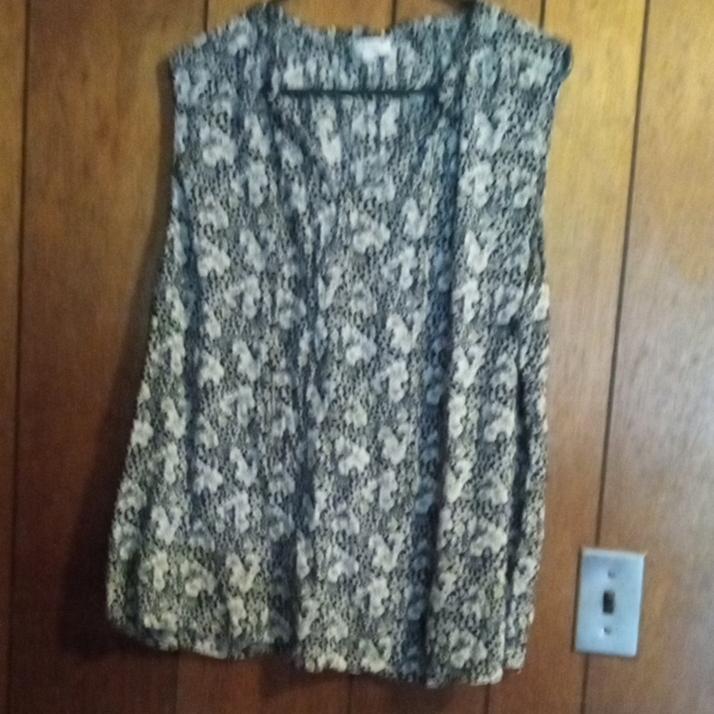 Workshop Republic Clothing Black and White Floral Blouse